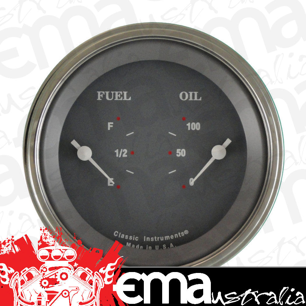 Classic Instruments SG72SLF SG - Dual Gauge Oil & Fuel (240-33 OHM)