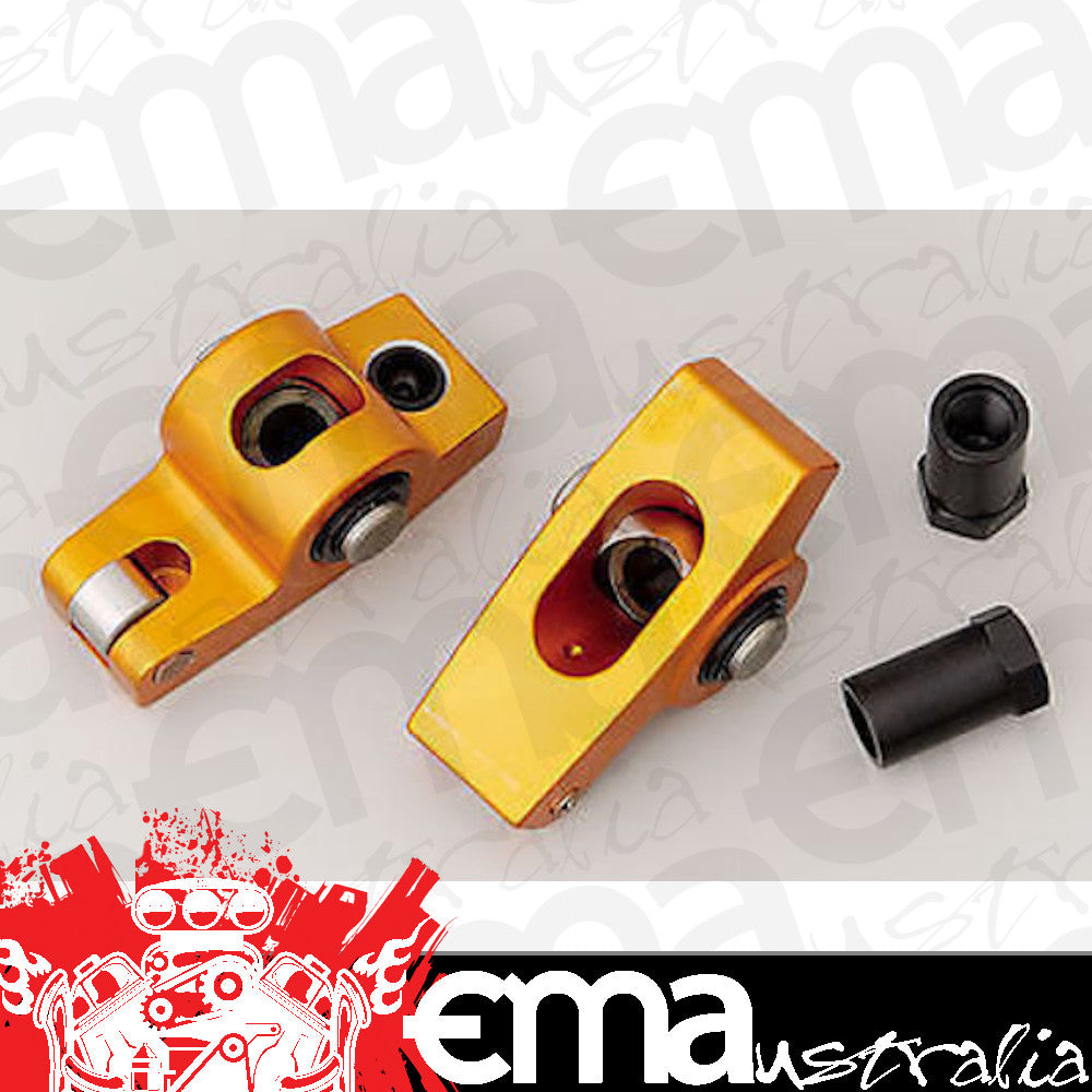 Harland Sharp SHAS1005 Small Block Chev 7/16" Stud Mount 1.6:1 Roller Rockers Sha S1005