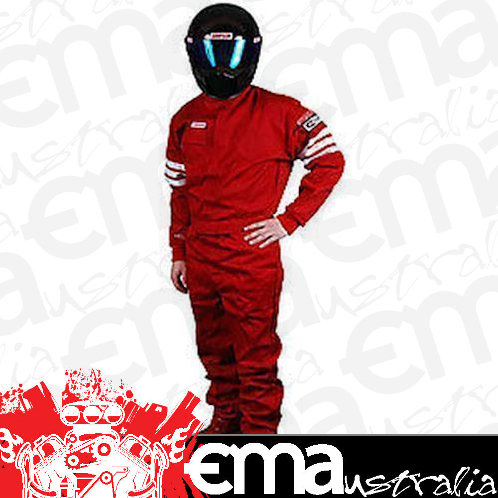 Simpson SI0403311 STD 19 Nomex 2-Layer 1 Piece Racing suit Large Red SFI 3.2A/5
