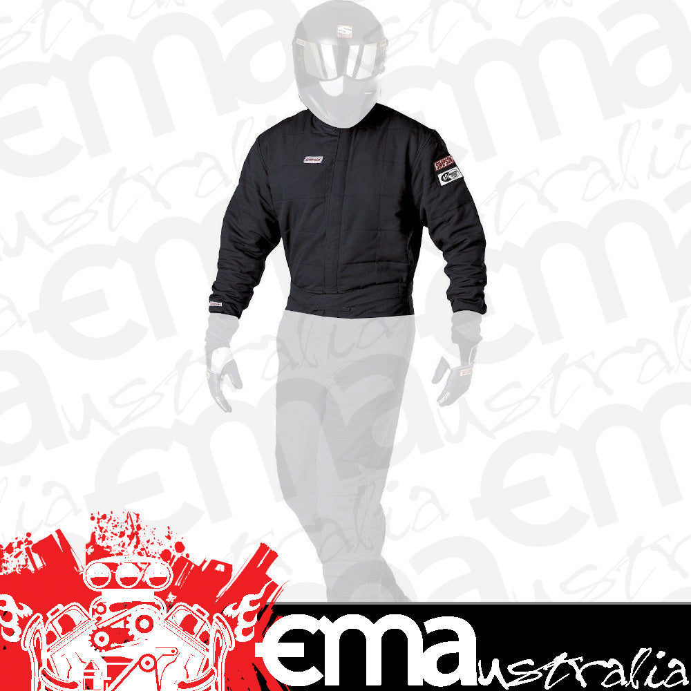 Simpson SI0602112 Supersport Standard 2 Layer Nomex Jacket Small Black SFI 5