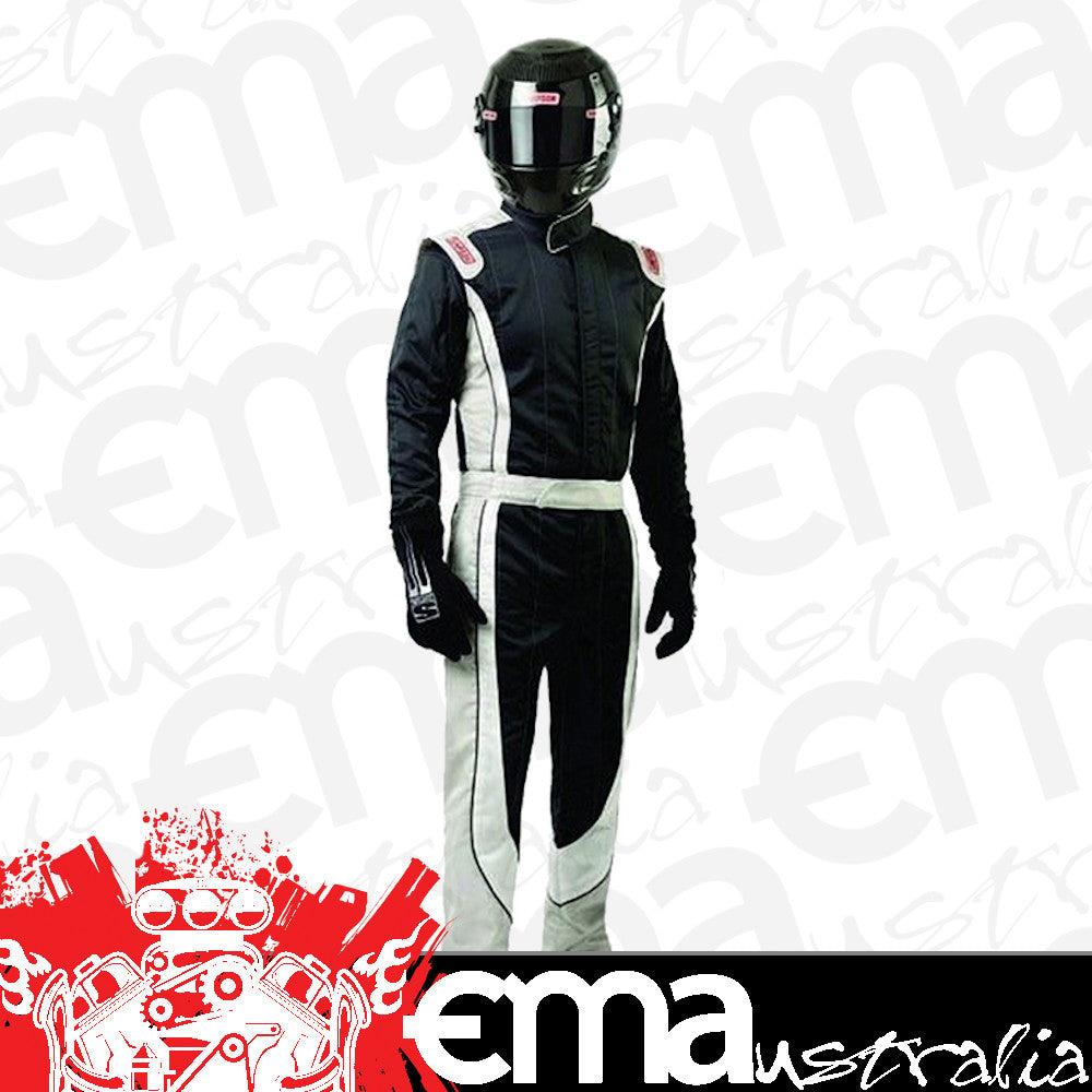 Simpson SI1902221 CrossOver Multi-Layer suit Medium Black-White-Grey SFI-5