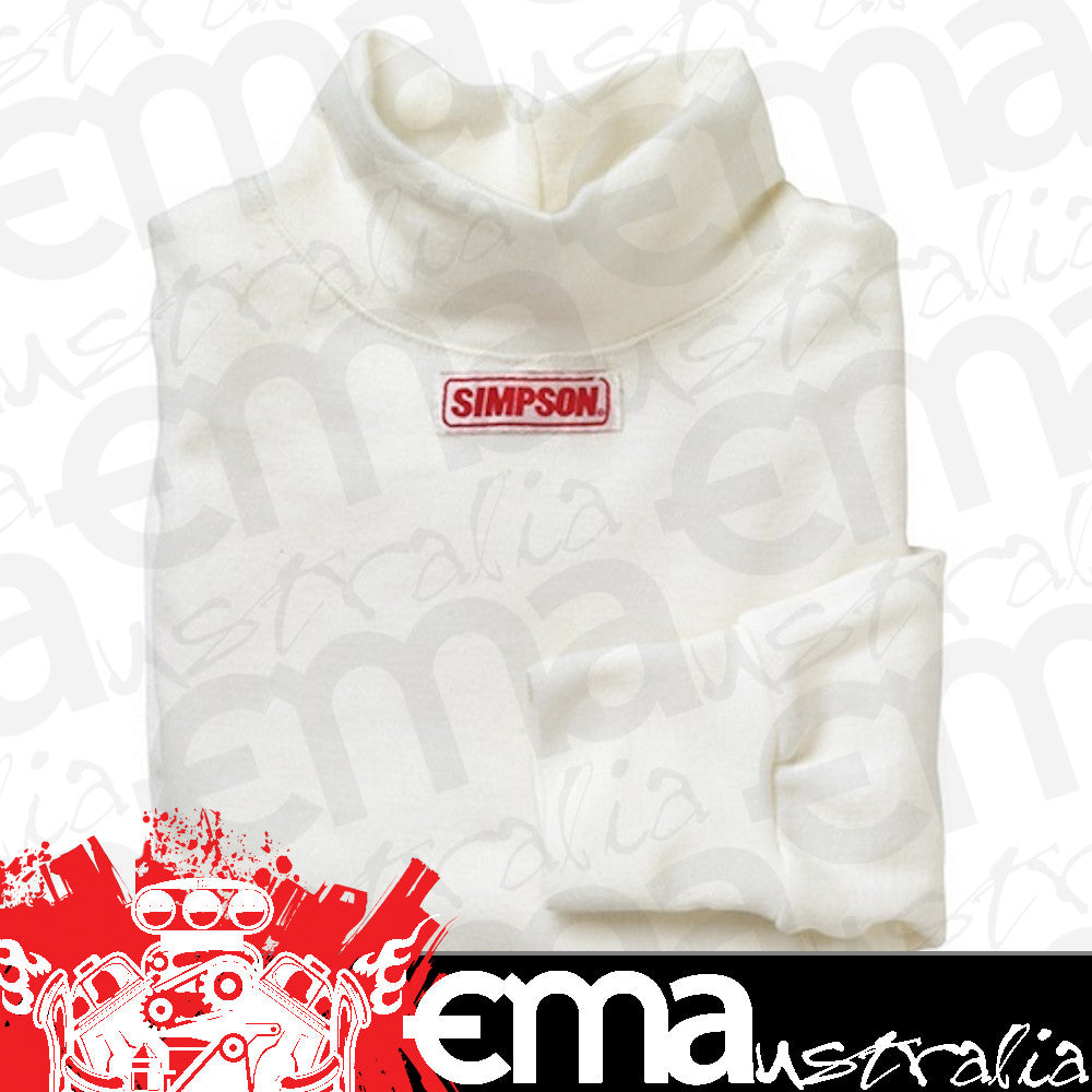 Simpson SI20100x Soft Knit Nomex Underwear x-Large White Top Short Sleeve SFI ApprOved