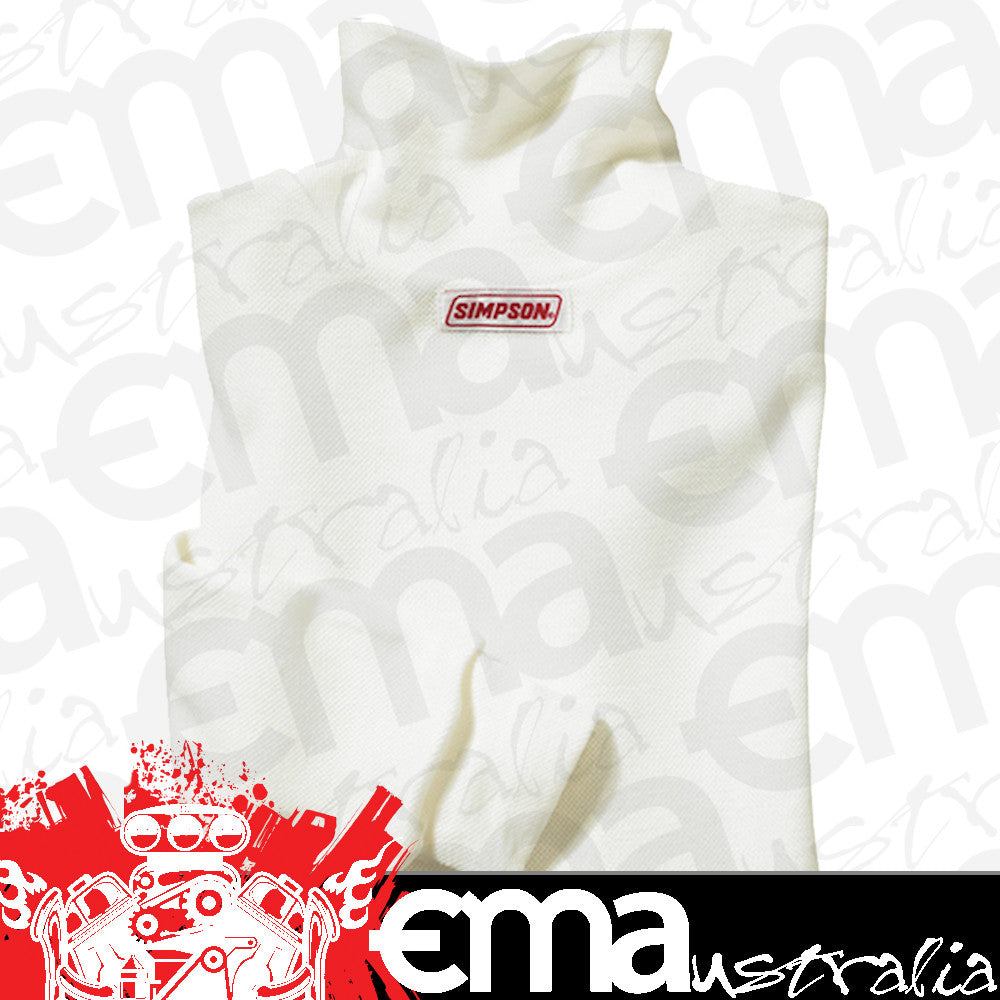 Simpson SI20102xL Soft Knit Nomex Underwear x-Large White Top SFI & Fia ApprOved