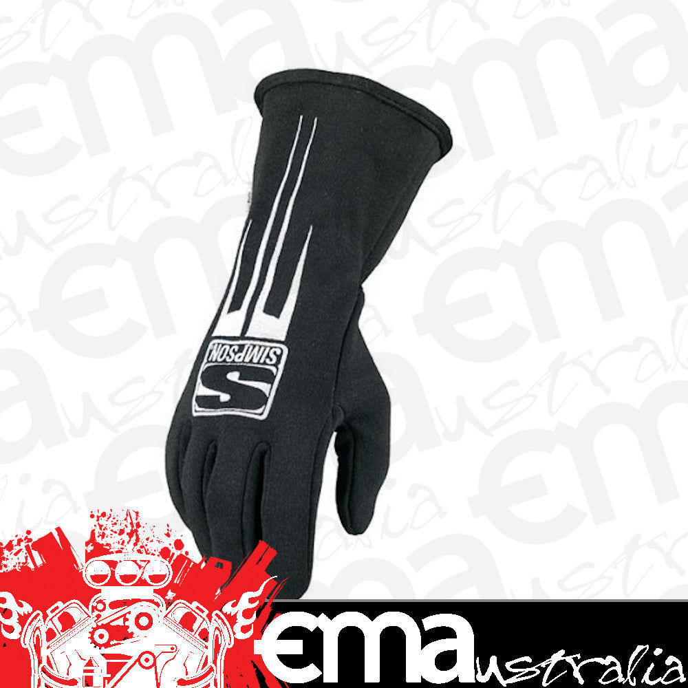 Simpson SI20800MK Predator GlOve Medium Black SFI ApprOved