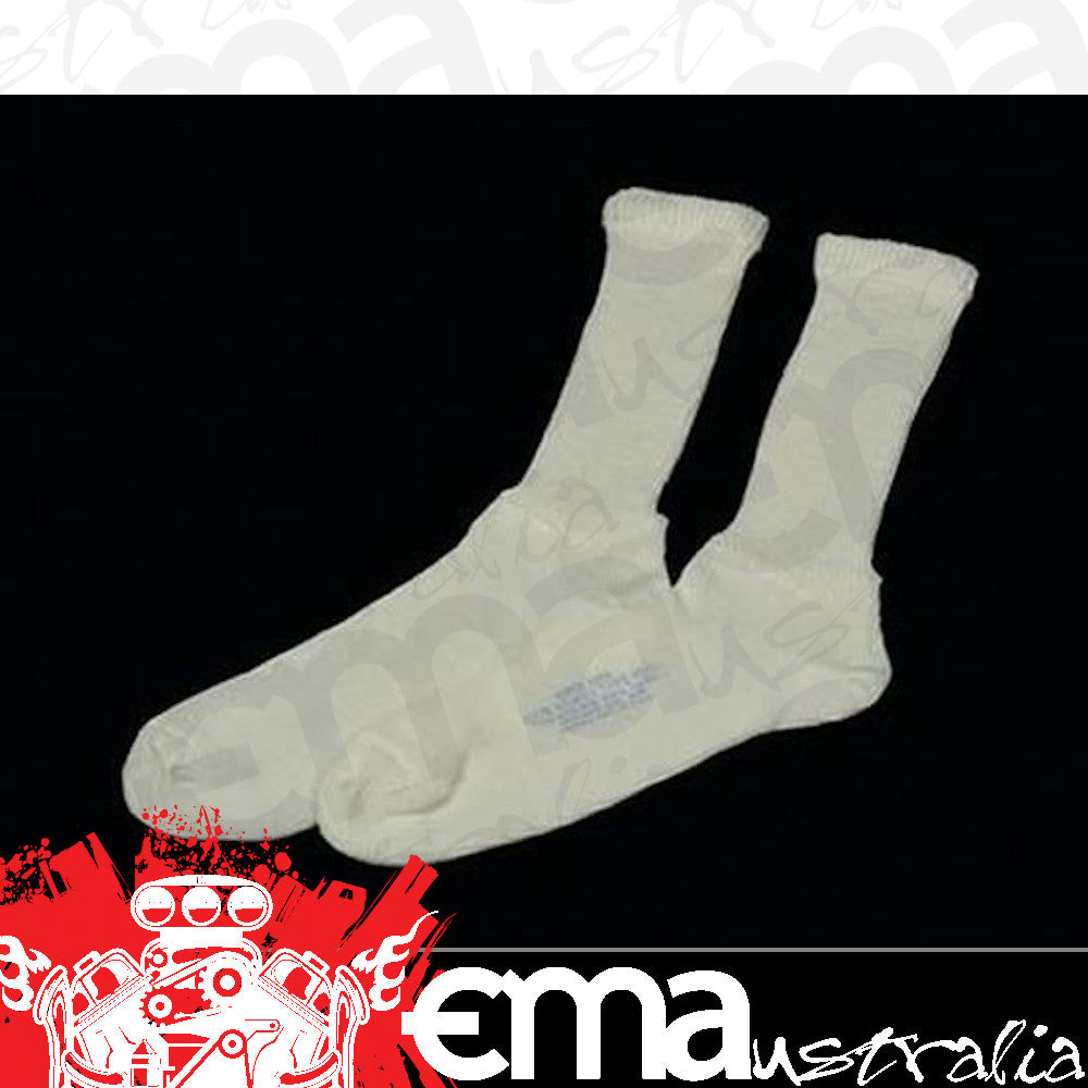 Simpson SI23025M Nomex Socks White Size 8-10 Medium