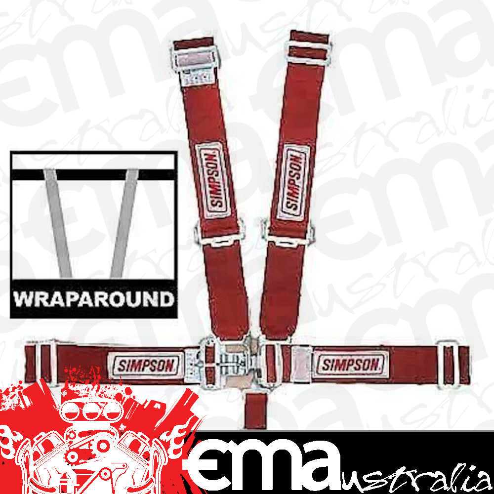 Simpson SI29064R Latch & Link 55" 5 Point Harness Pull Down Rollbar Mount Red