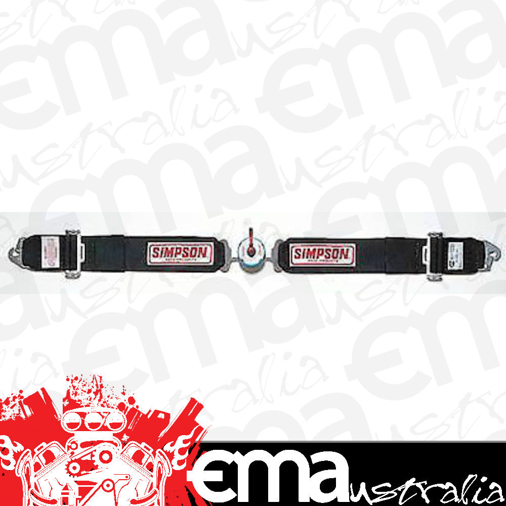 Simpson SI32002BK Camlock Lap Belt Wrap Around - Bar Mount Black 62"L x 3"W
