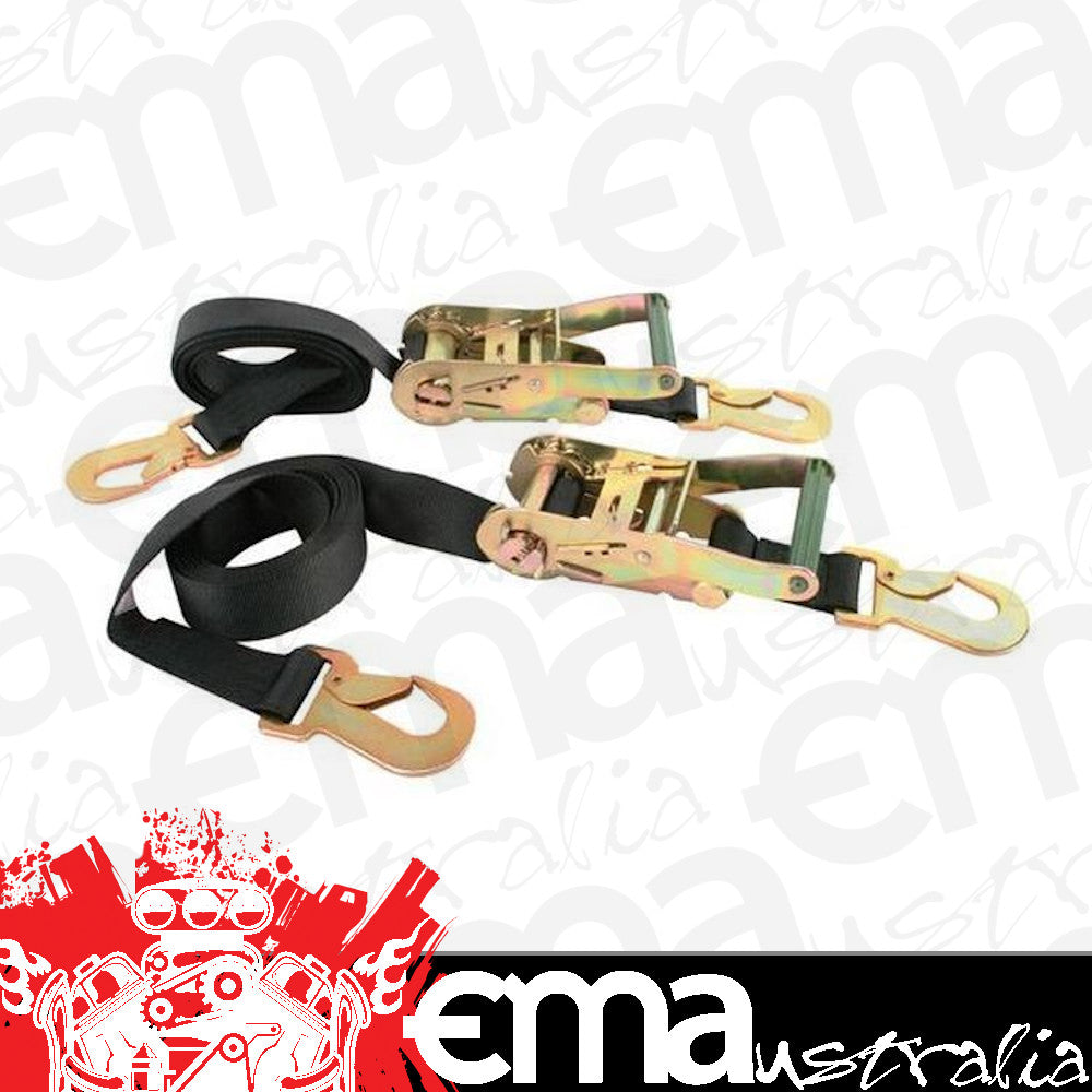 Simpson SI35007BK Ratchet Tie Downs 8 Feet x 2" Wide Black 1 (pair)