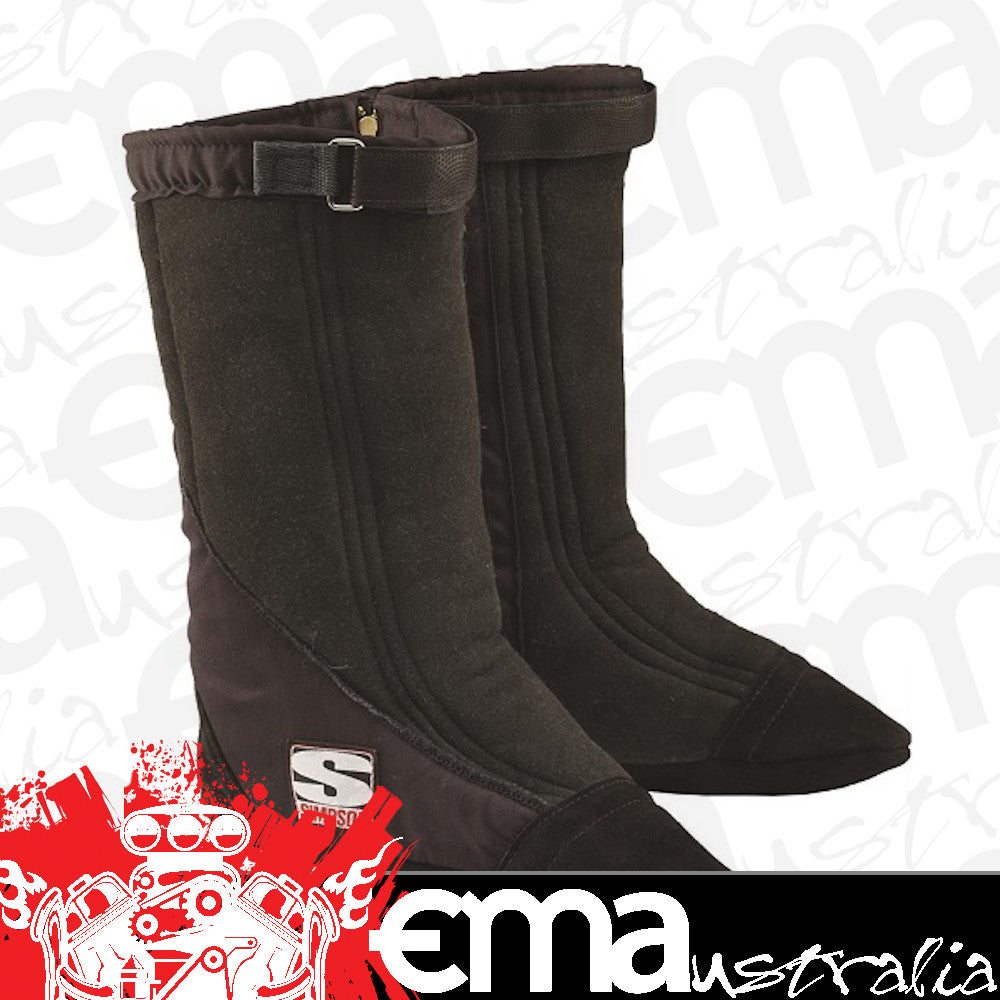 Simpson SI37021ML Drag Boot "Holeshot" Black SFI-20 Medium-Large suit Tf/Fc Shoe Size 8-1/2 to 10