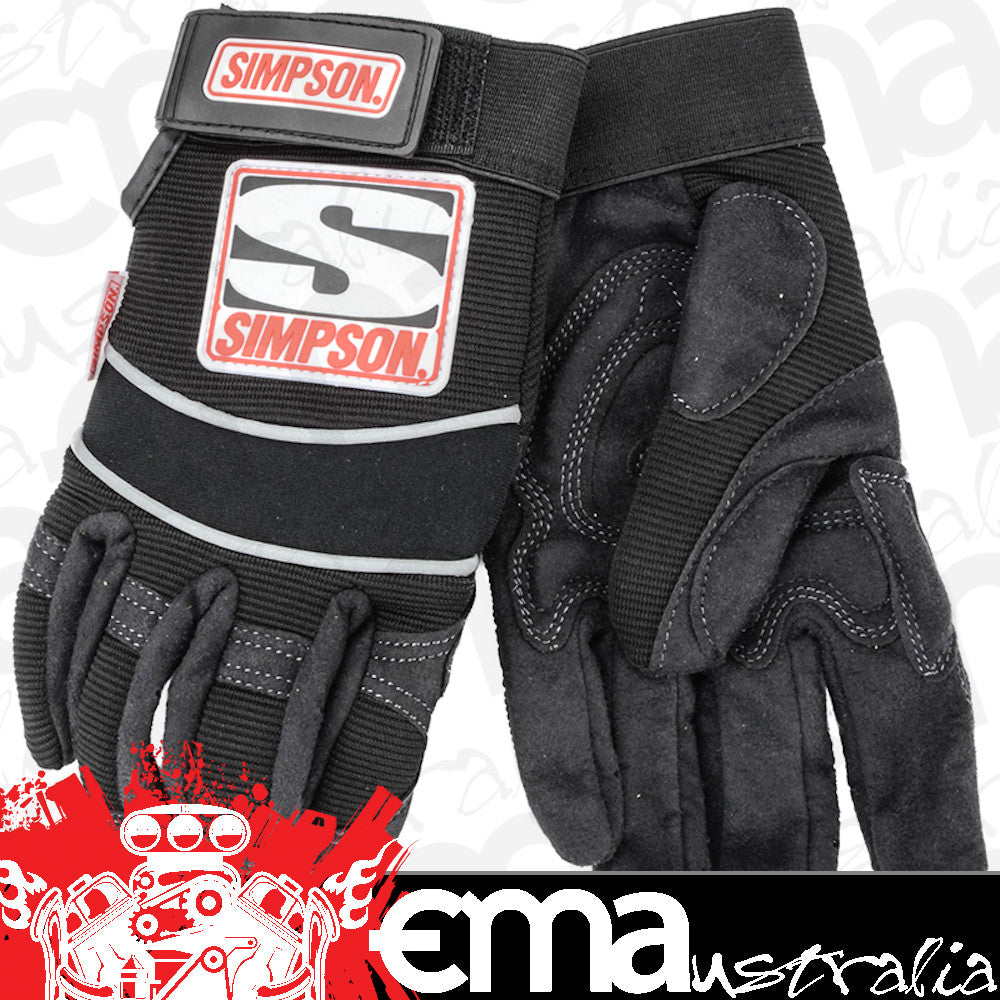 Simpson SI39032xK Wrencher Pit Crew GlOve Black x-Large