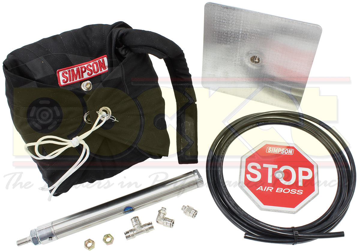 Simpson SI42041BK 10' Air Boss Chute Launcher Black Chute w/ Black Nylon Pack up to 200 Mph