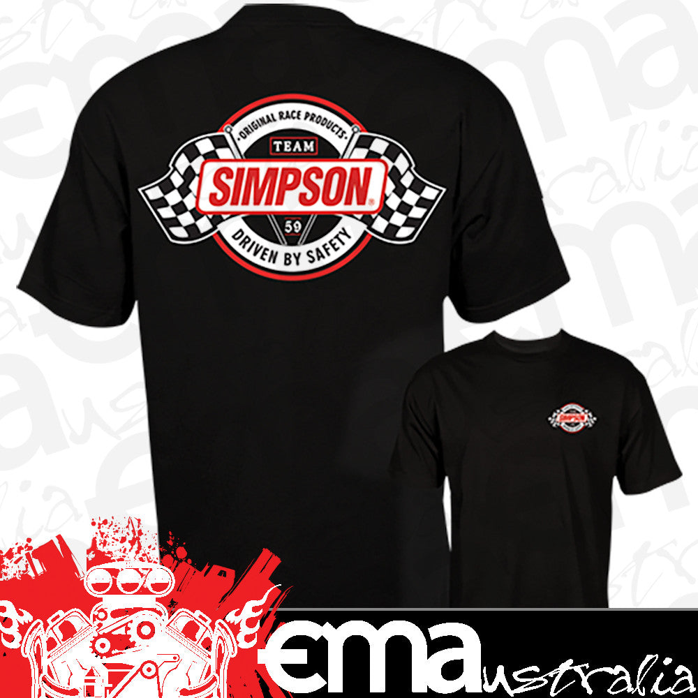 Simpson SI44005L Victory Tee Black Large