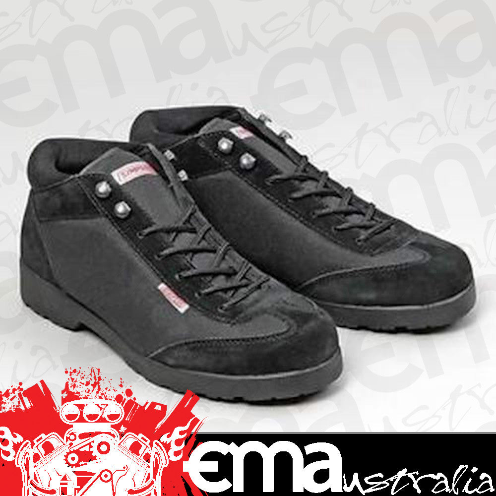 Simpson SI56080BK Crew Shoe Size 8 - New Style Black Heavy Nylon & Suede 1 (pair)