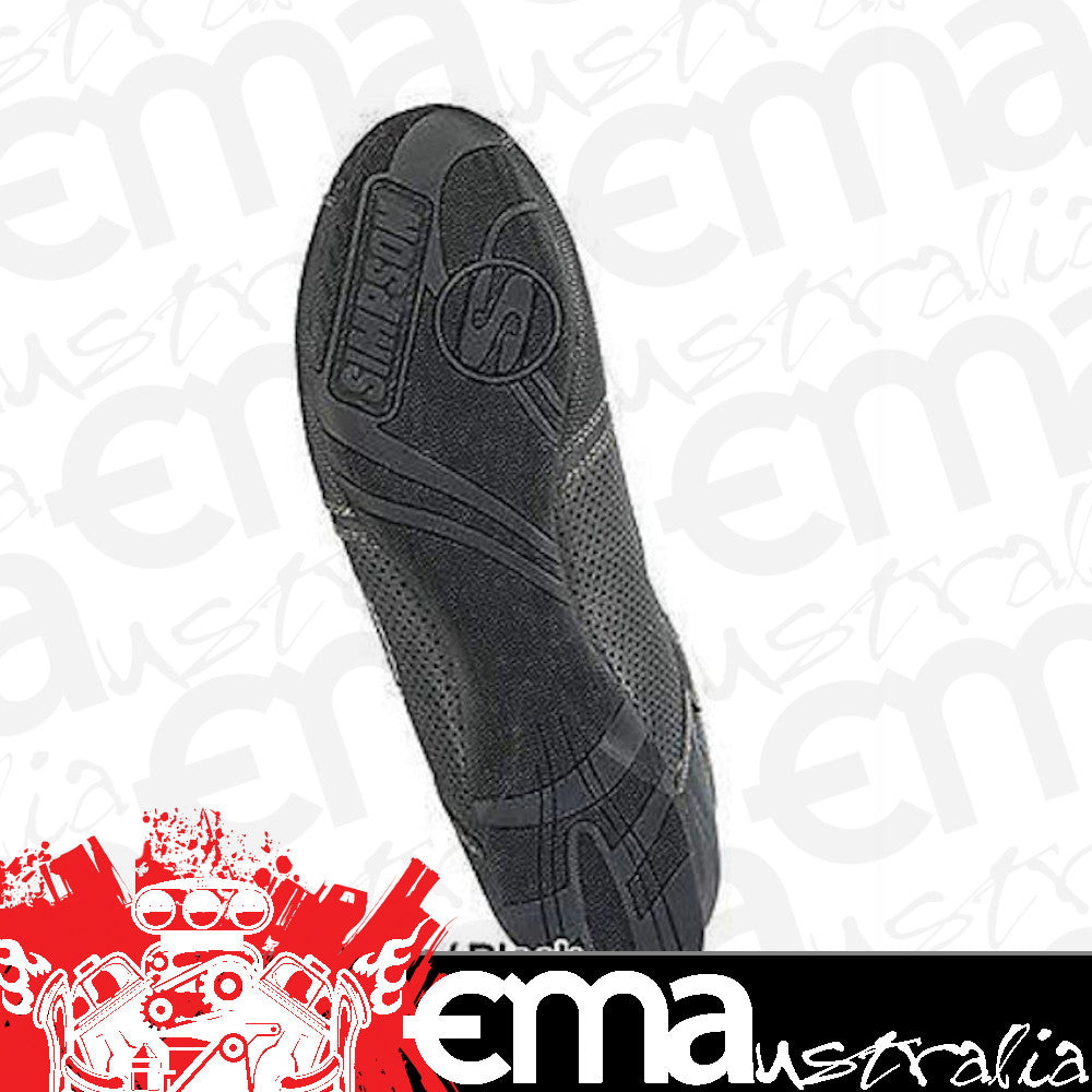 Simpson SIRL130K Red Line SFI Driving Shoes Size 13 Black