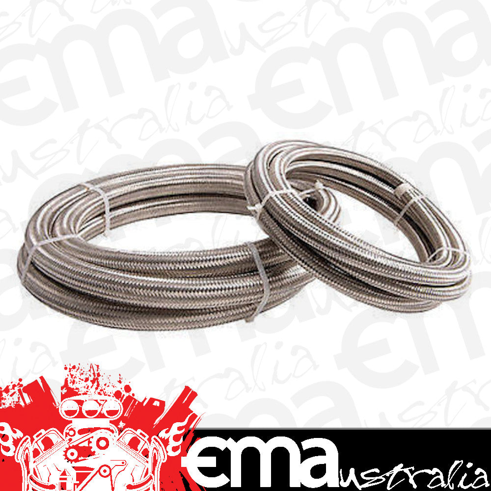 Aeroflow Performance Products AF100-05-30M SS Braided Hose -5AN 30 Metre Boxed Length 6.4mm I.D
