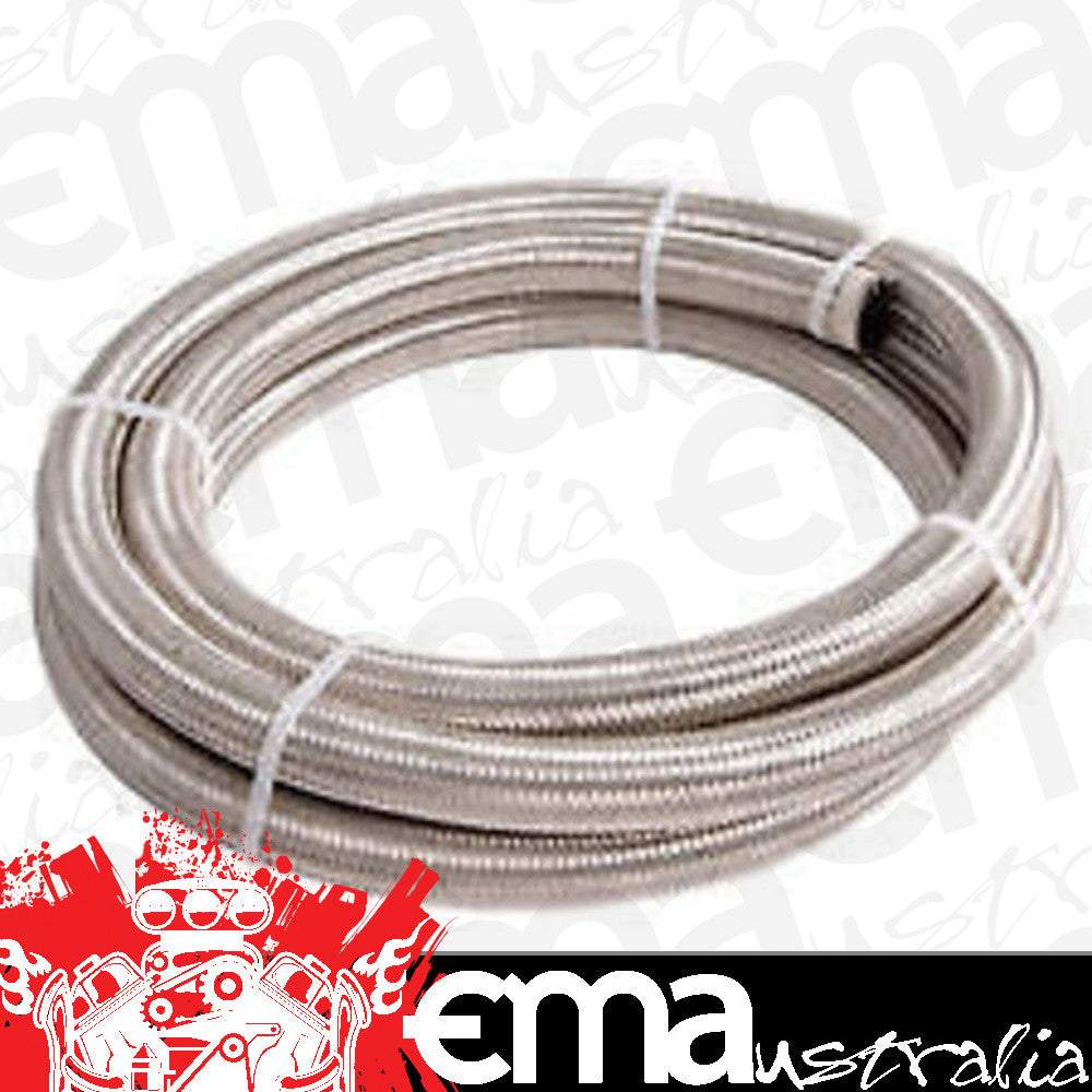 Aeroflow AF100-06-2M SS Braided Hose -6AN 2 Metre Length Clamshell Pack