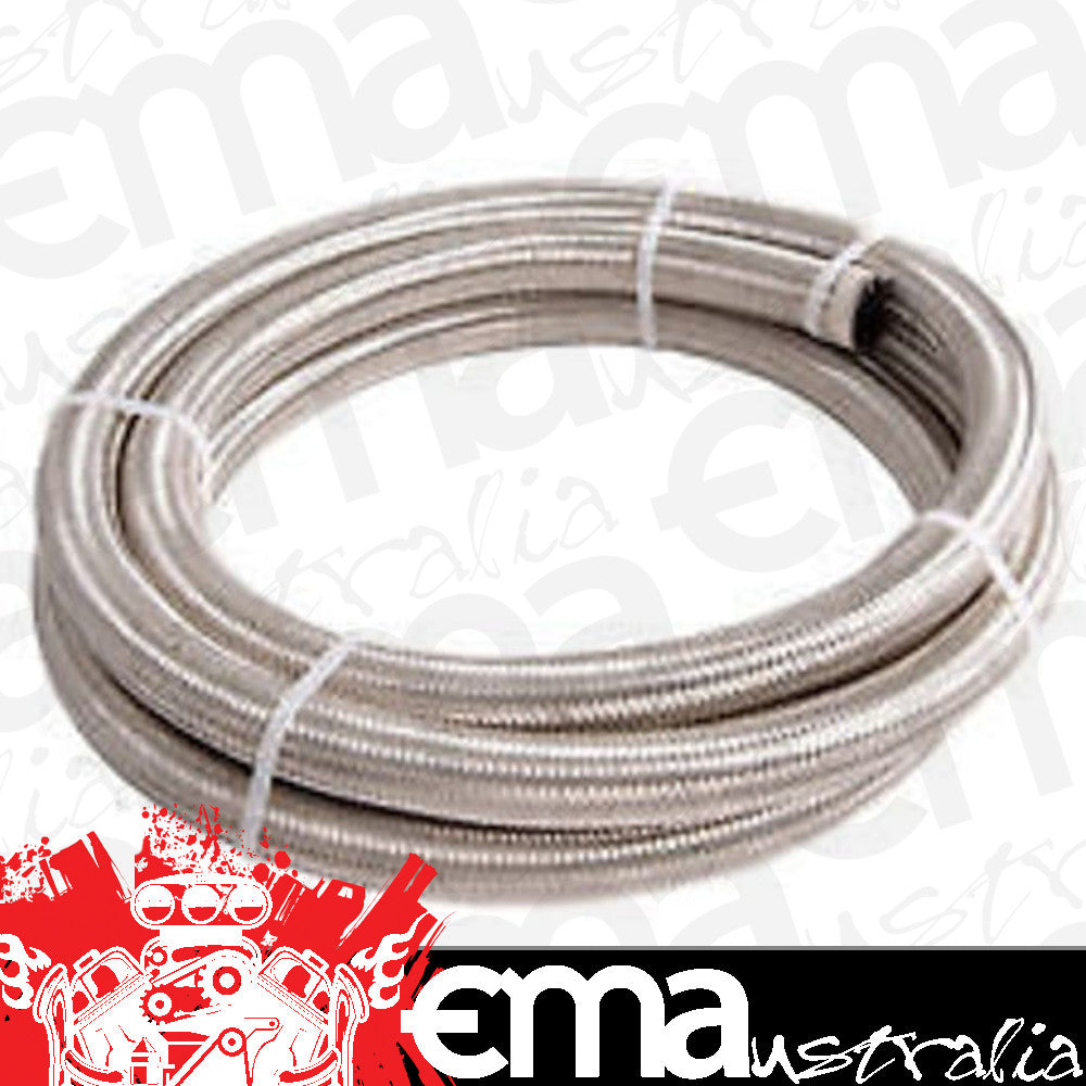 Aeroflow AF100-06-2M SS Braided Hose -6AN 2 Metre Length Clamshell Pack