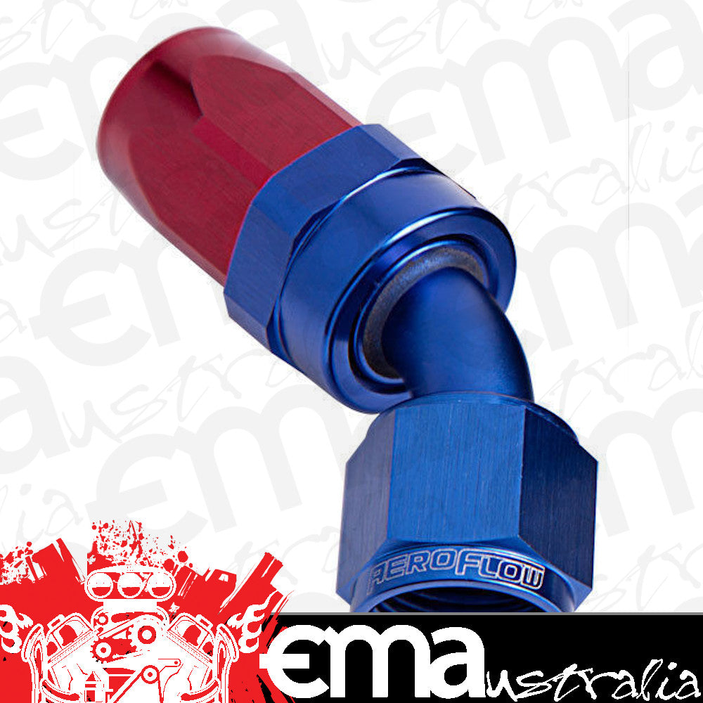 Aeroflow Performance Products AF102-16 16AN Taper Series 45 Degree Hose End Blue