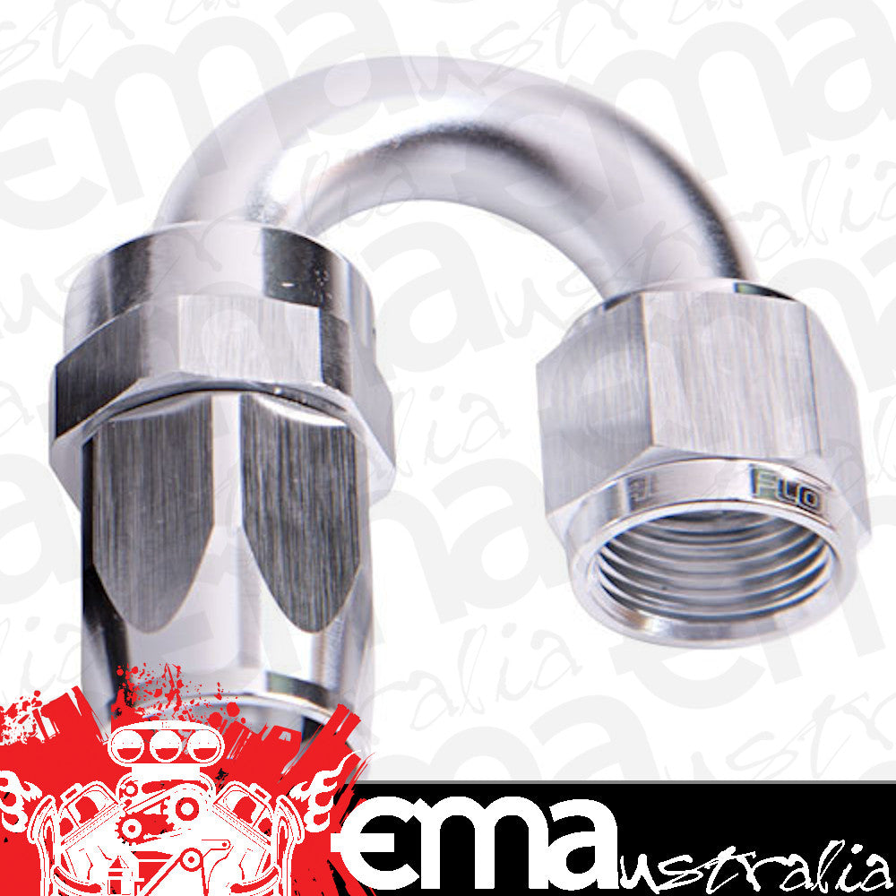 Aeroflow AF106-04S -4AN Taper Series 180 Degree Hose End Silver