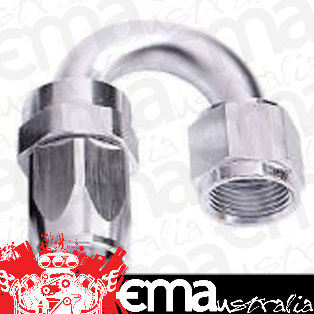 Aeroflow AF106-08S -8AN Taper Series 180 Degree Hose End Silver