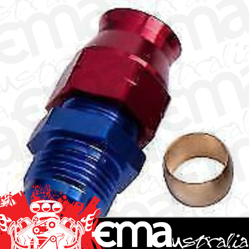 Aeroflow AF108-10 5/8" Hard Line to -10AN Maleadapter Blue W/ Olive