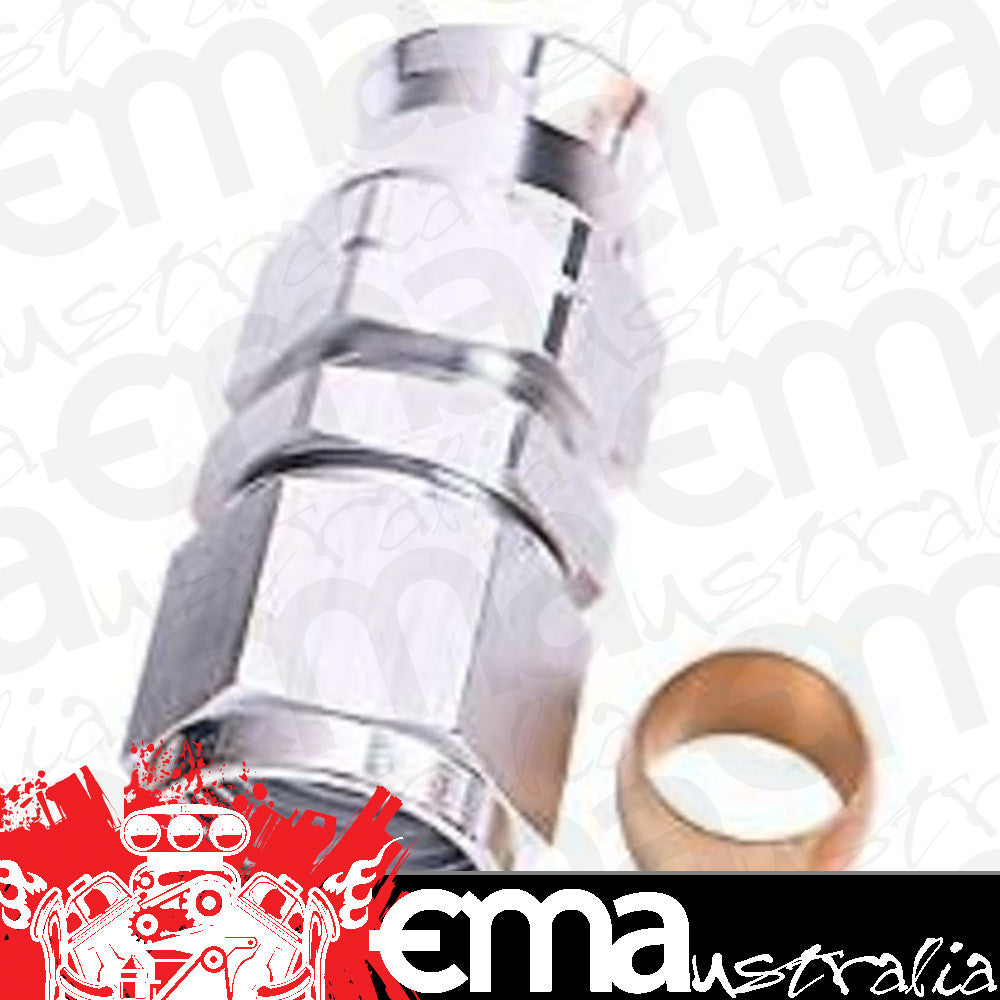 Aeroflow Performance Products AF109-10S 5/8" Hard Line to -10AN Femaleadapter Silver W/ Olive