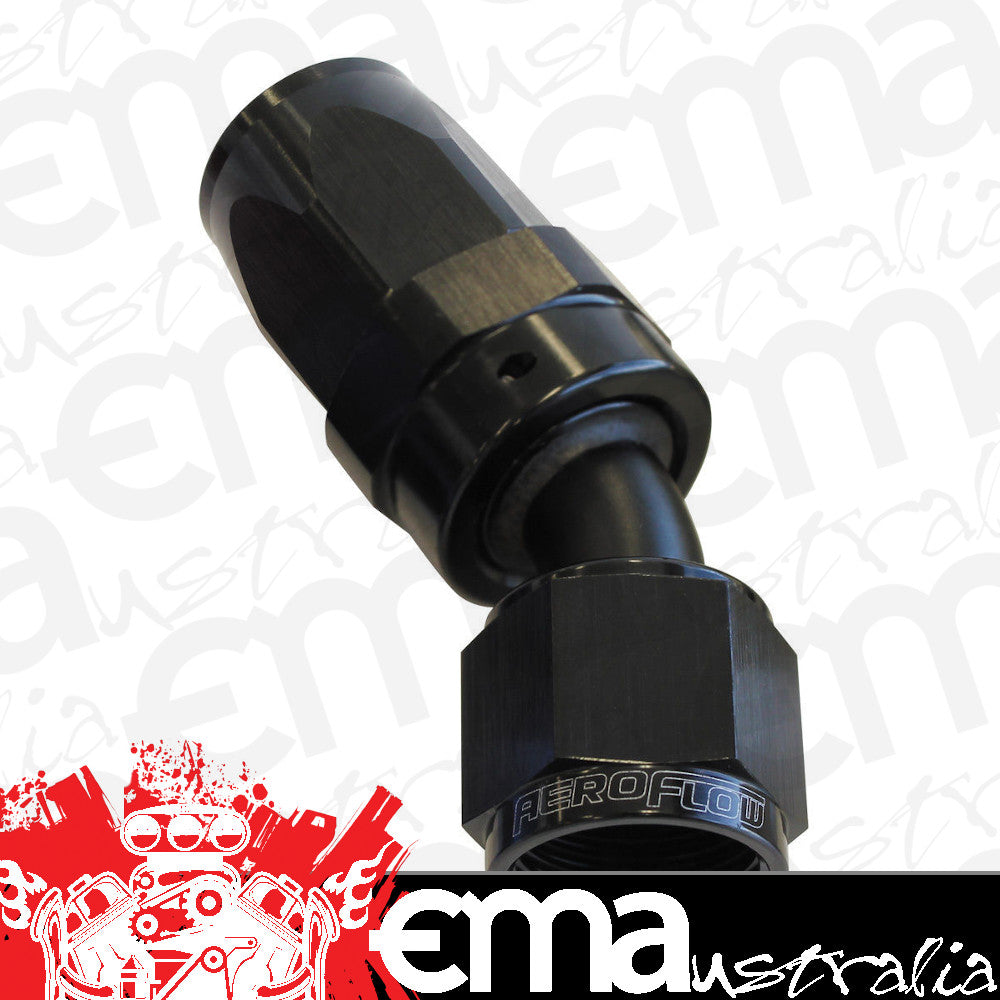 Aeroflow Performance Products AF117-16BLK 16AN Taper Series 30 Degree Hose End Black