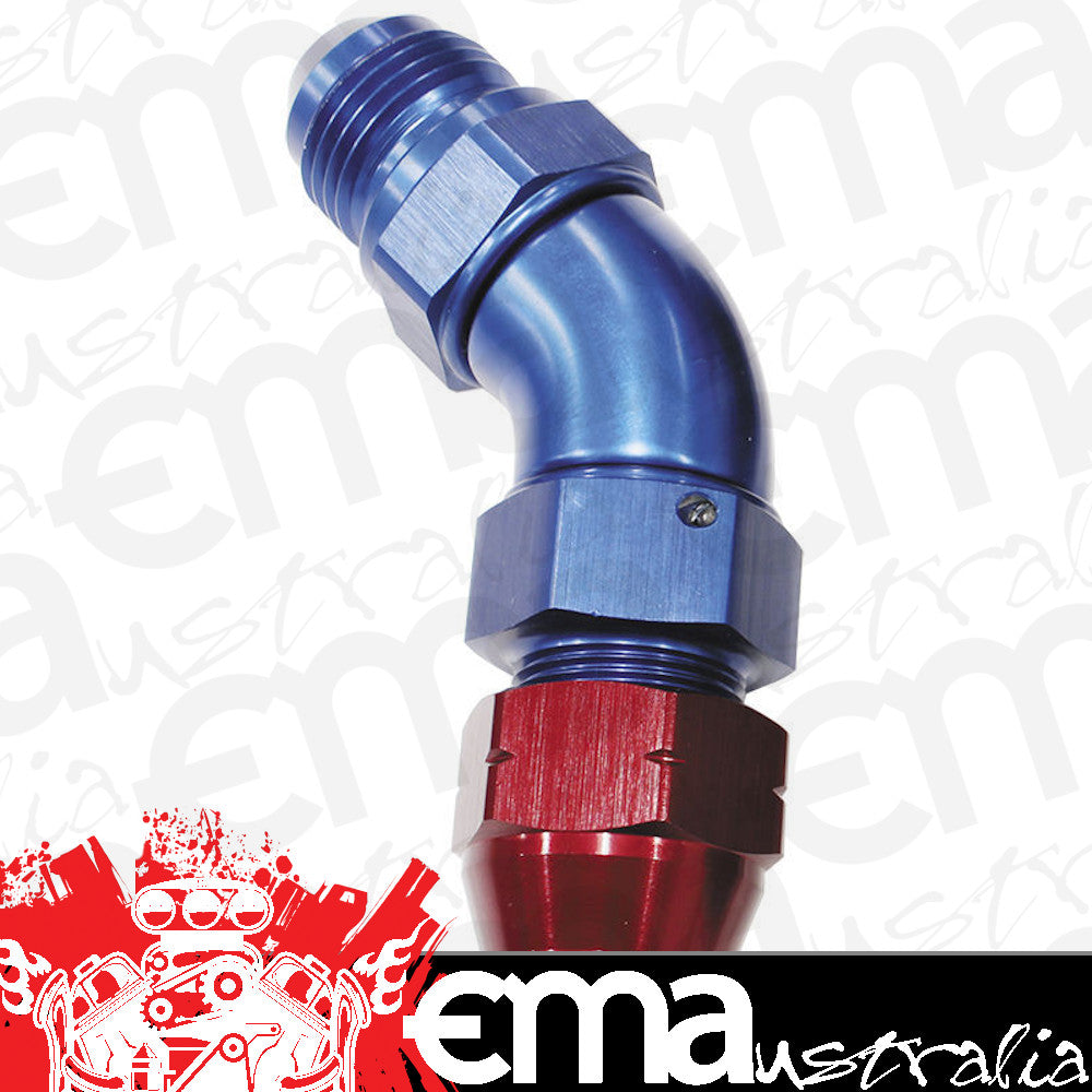 Aeroflow Performance Products AF128-12 3/4" Tube 45 Deg Male -12AN Blue Swivel Nut with Olive