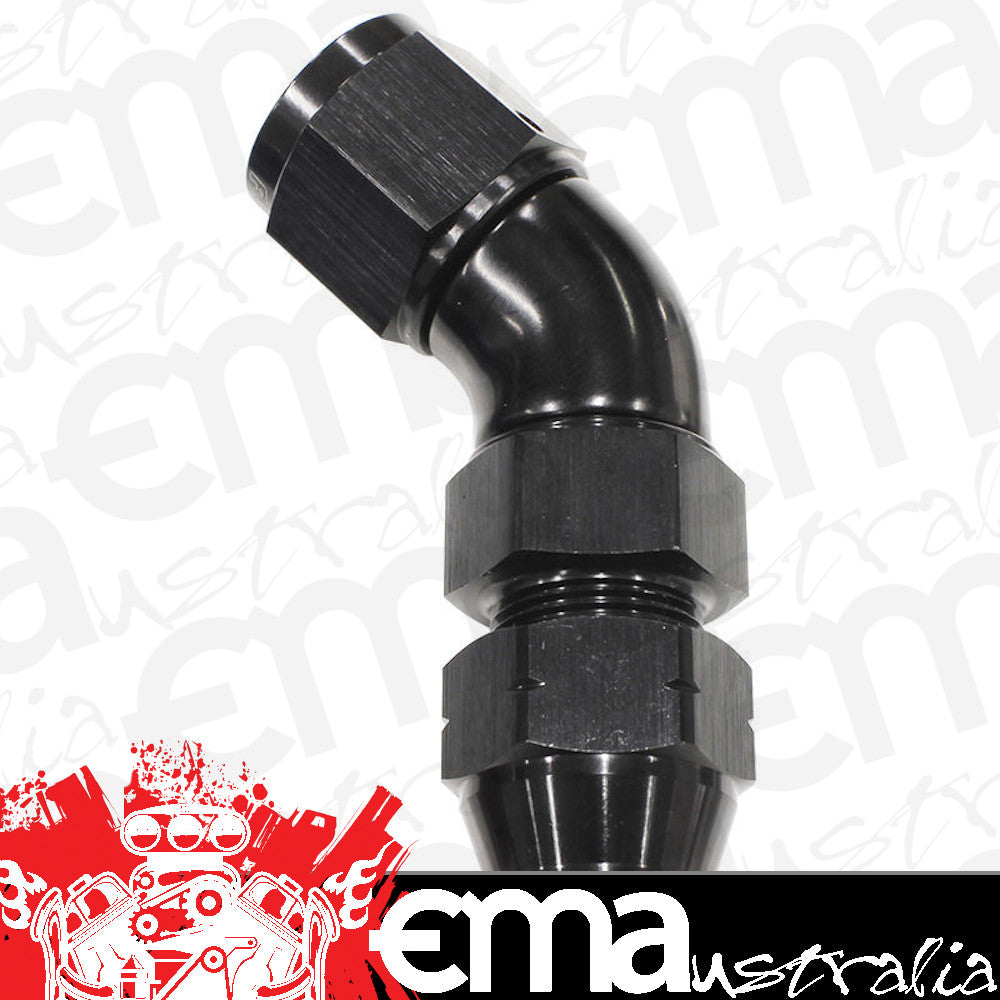 Aeroflow Performance Products AF129-08BLK 1/2" Tube 45 Deg Female -8AN Black Swivel Nut with Olive