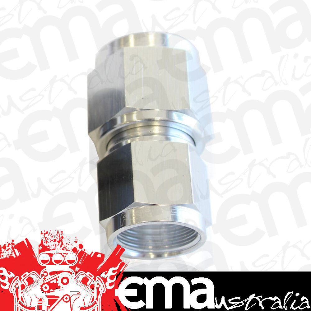 Aeroflow Performance Products AF131-06-08S Swivel Coupler Reducer -8AN to -6AN Silver Female Coupler