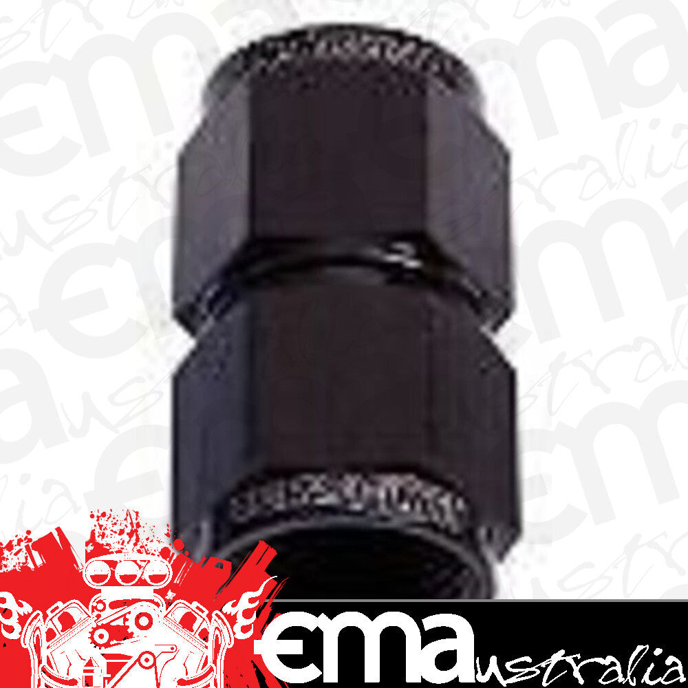 Aeroflow AF131-06BLK Straight Female Flare -6AN Black Coupler