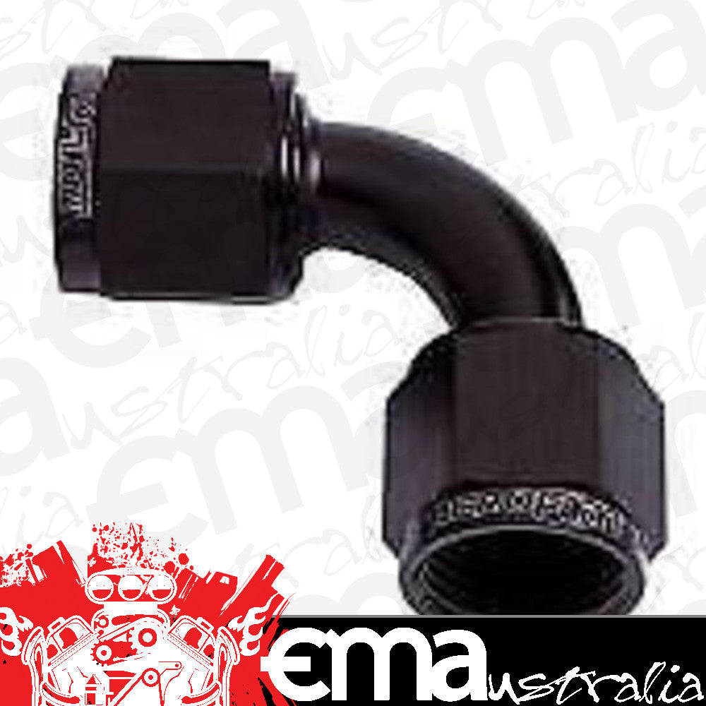 Aeroflow Performance Products AF133-20BLK 90 Deg Female Flare -20AN Black Swivel Union
