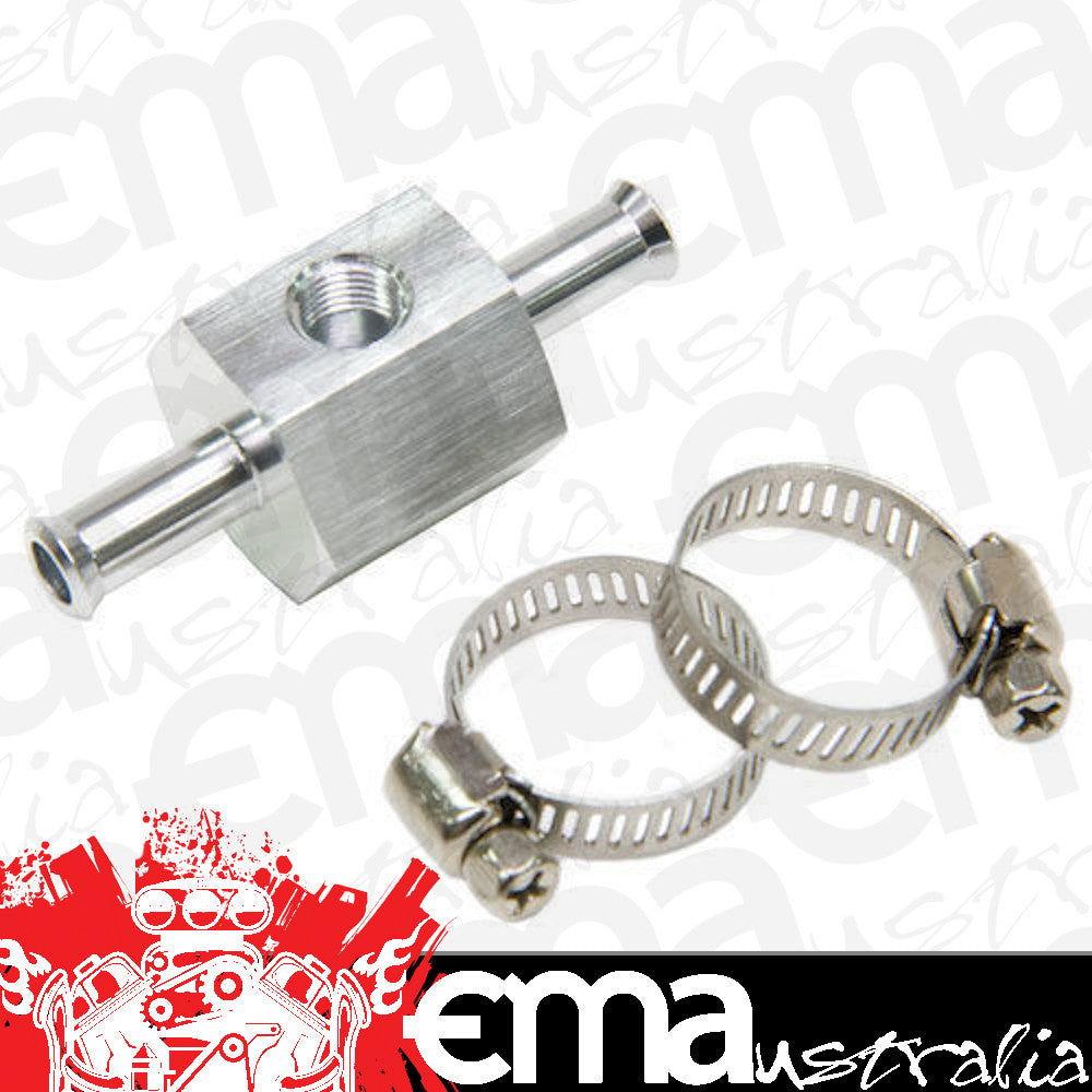 Aeroflow AF138-05S 5/16" Barb with 1/8" Port Adap Silver Straight