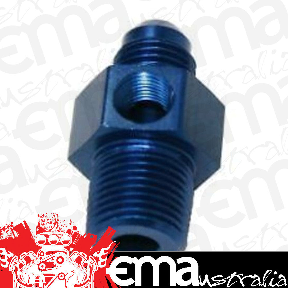 Aeroflow AF139-04-02 Male 1/8"NPT to -4AN 1/8" Port Blue 1/8" to -4AN 1/8" Port