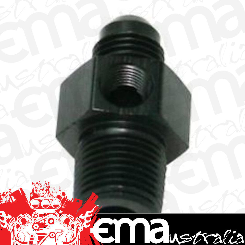 Aeroflow AF139-06-02BLK Male 1/8"NPT to -6AN 1/8" Port Black 1/8" to -6AN 1/8" Port