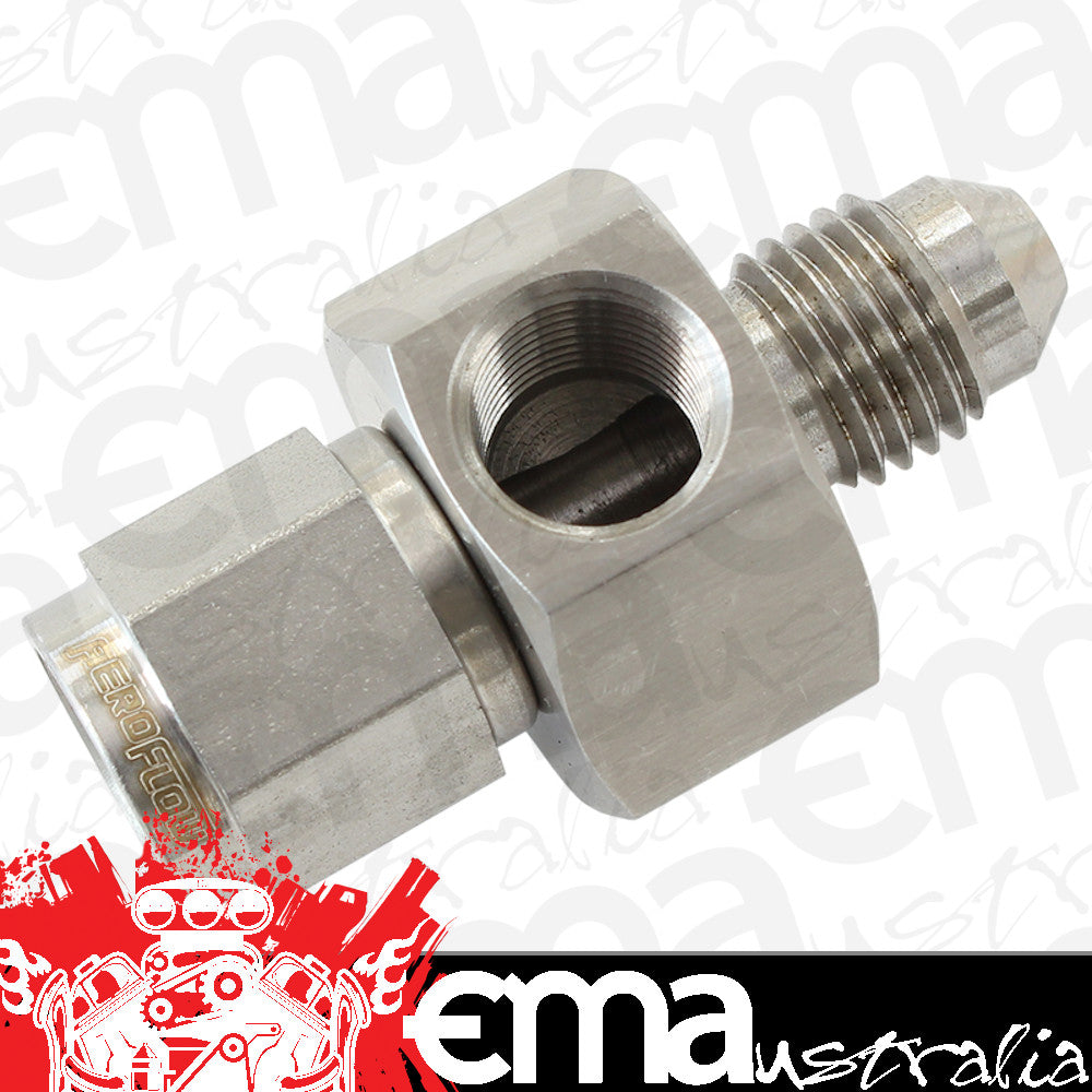Aeroflow AF140-04-SS Straight Female - Male -4AN Stainless with 1/8" NPT Port