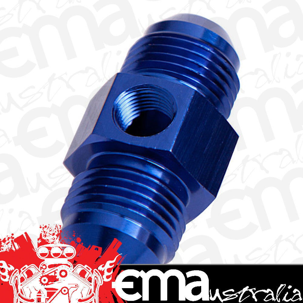 Aeroflow AF141-03 Straight Male - Male -3AN Blue with 1/8" NPT Port