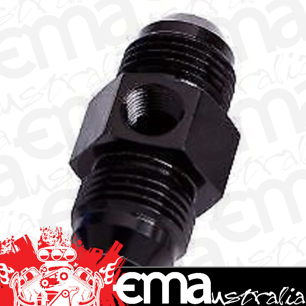 Aeroflow Performance Products AF141-08BLK Straight Male - Male -8AN Black with 1/8" NPT Port