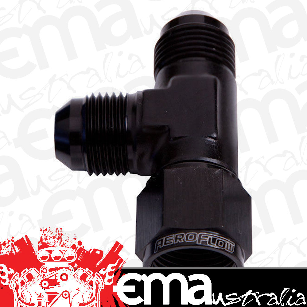 Aeroflow Performance Products AF145-16BLK Tee -16AN Female Swivel On Runblack Swivel Nut