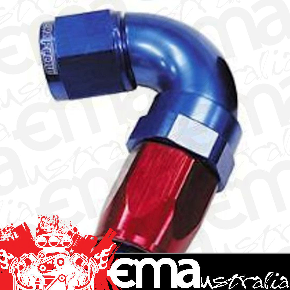 Aeroflow 100 & 450 series braided hose 120 Deg End -10AN Blue Full Flow Taper Style Aeroflow Performance Products AF154-10