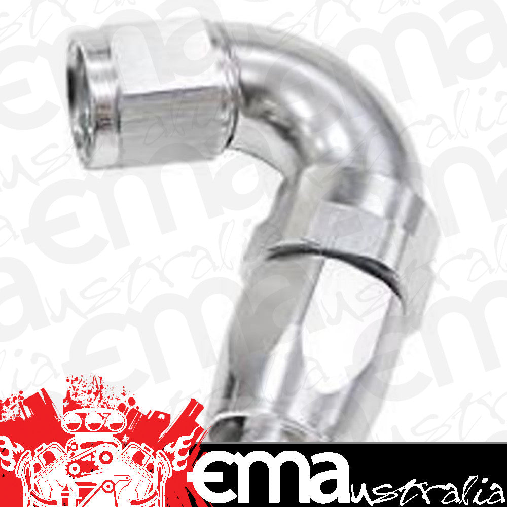 Aeroflow 100 & 450 series braided hose 120 Deg End -10AN Silver Full Flow Taper Style Aeroflow Performance Products AF154-10S
