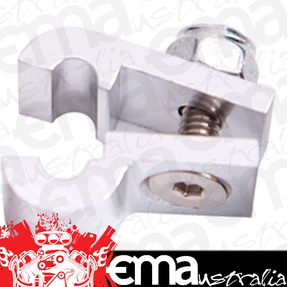 Aeroflow AF157-15S Billet P Style Clamp -12 Braid Silver 24mm ID Or 7/8" ID