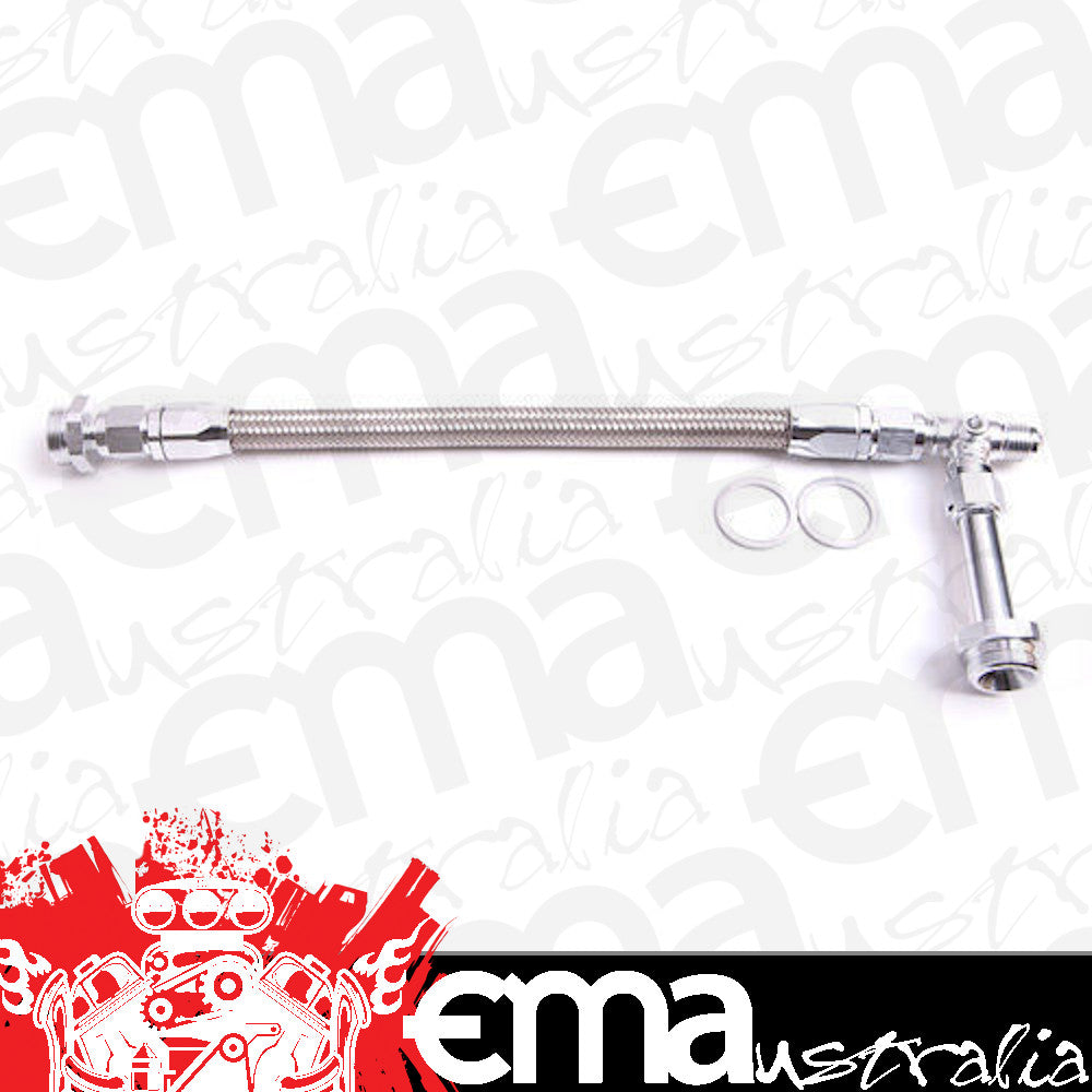 Aeroflow AF160-06S Holley Dual Inlet Rail -6AN Silver Suit 1-2 Meterin Blocks