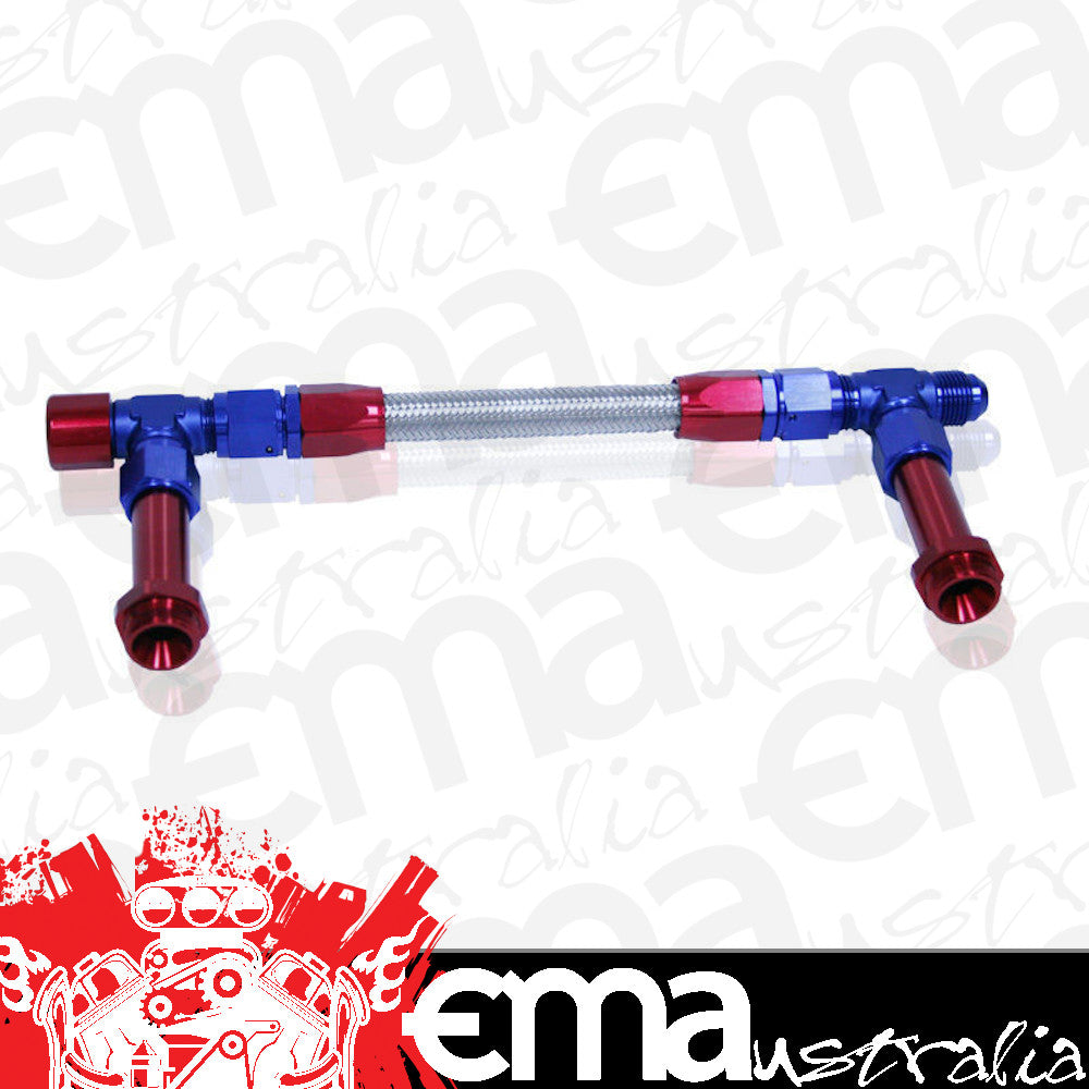 Aeroflow AF160-08 Holley Dual Inlet Rail -8AN Blue Suit 2x Metering Blocks