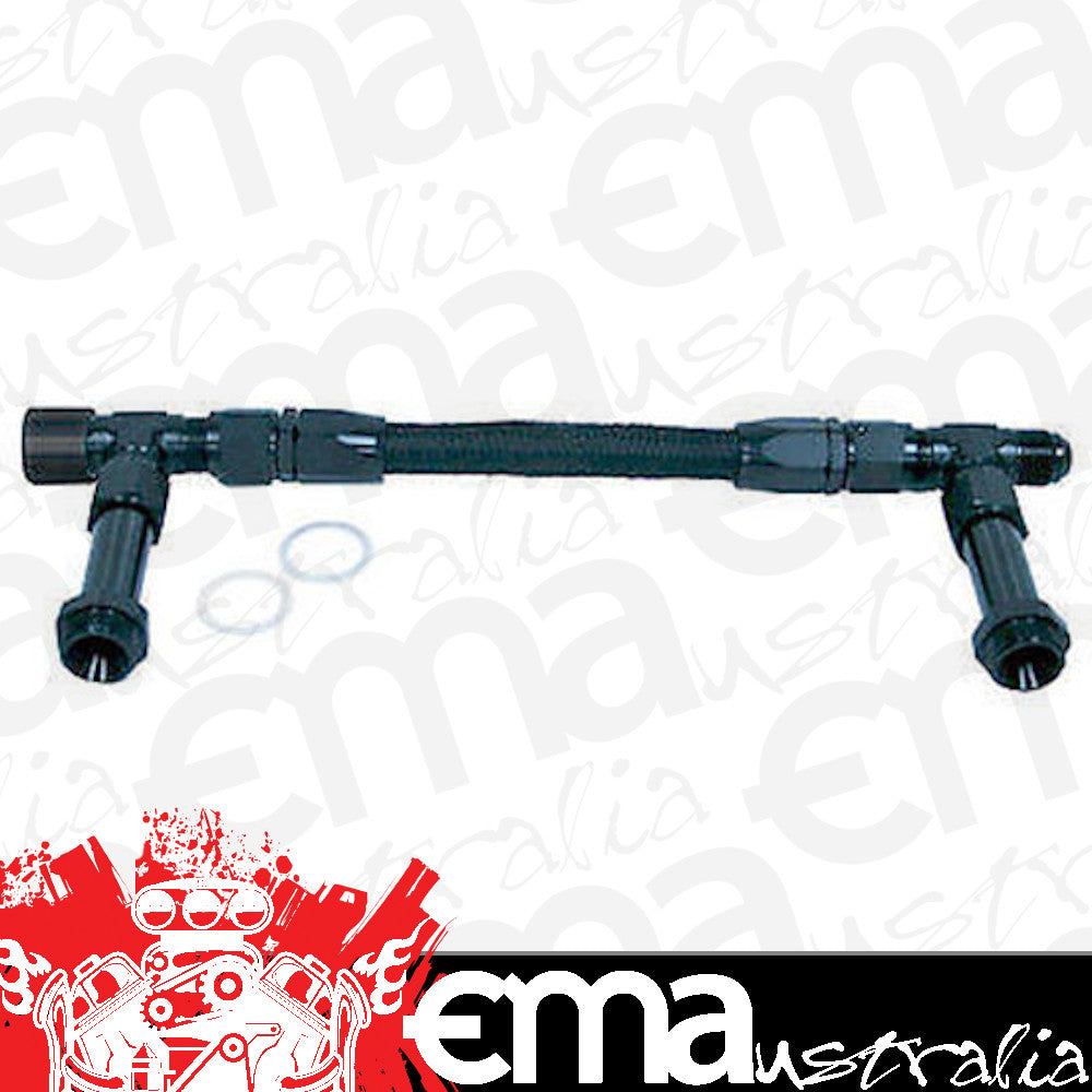 Aeroflow AF161-08BLK Barry Grant Demon Dual Inlet -8AN Black Suit 2 x Metering Blocks