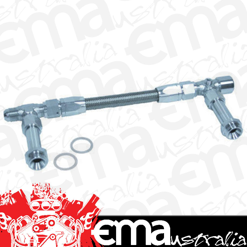 Aeroflow Performance Products AF161-08S Barry Grant Demon Dual Inlet -8AN Silver Suit 2x Metering Blocks