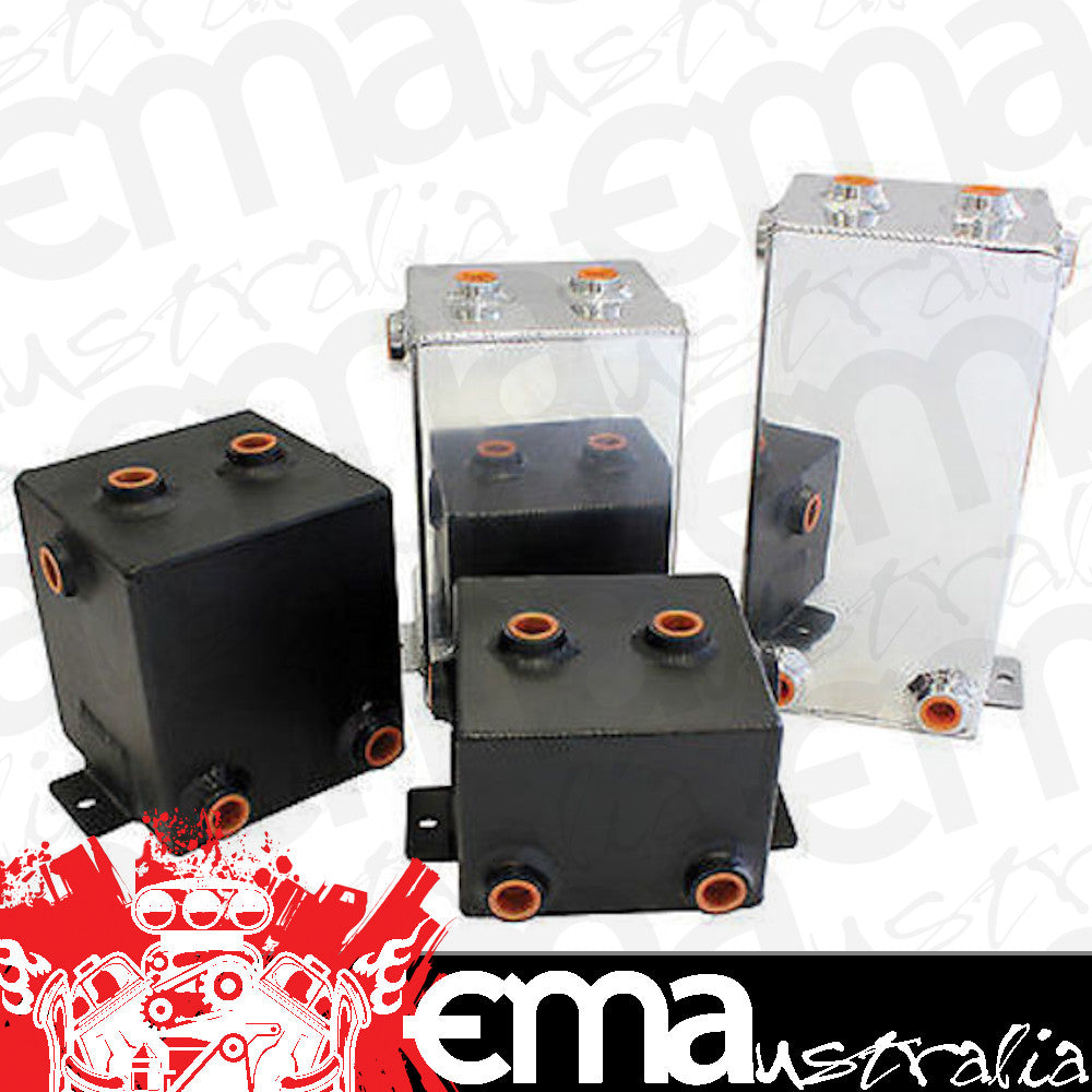 Universal Fabric Alloy Tank 2L x 6 -8 ORB Black with Mount Tabs Aeroflow Performance Products AF77-1011BLK