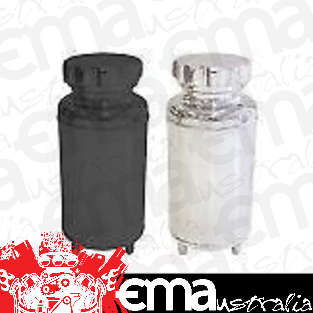 Aeroflow Performance Products AF77-1015BLK Universal Radiator Overflow Tank 8" x 3.5" -4 ORB Black