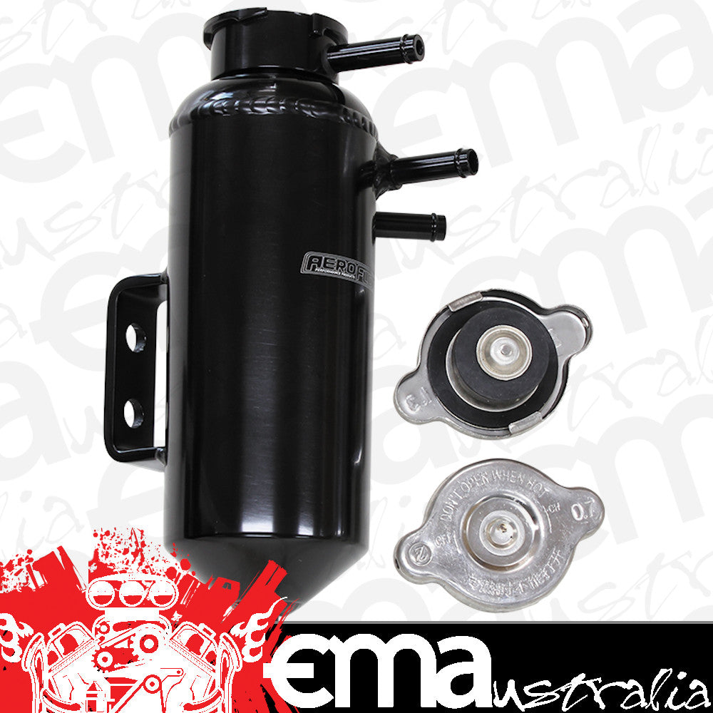 Aeroflow Performance Products AF77-1031BLK Universalersal Header Tank 5/16" Barb S Compact Design 32mm Cap