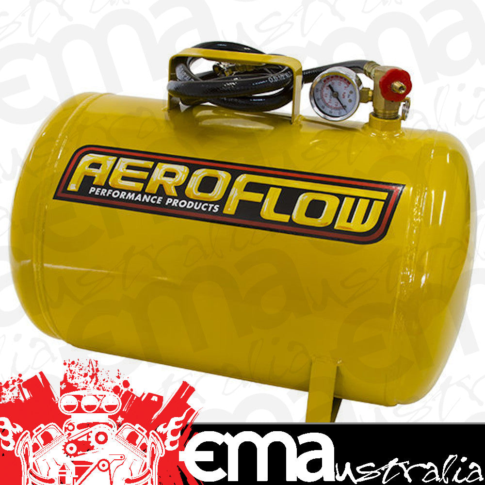 Aeroflow AF77-3010 5 Gal Port Able Air Tank Yellowwith Tank Valve 125 Max Operat